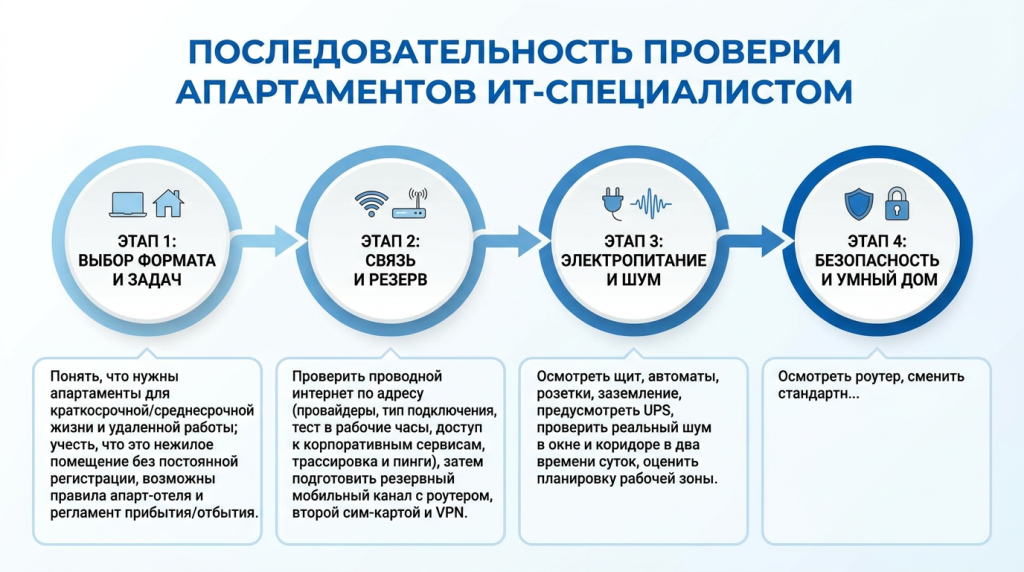 Последовательность проверки апартаментов